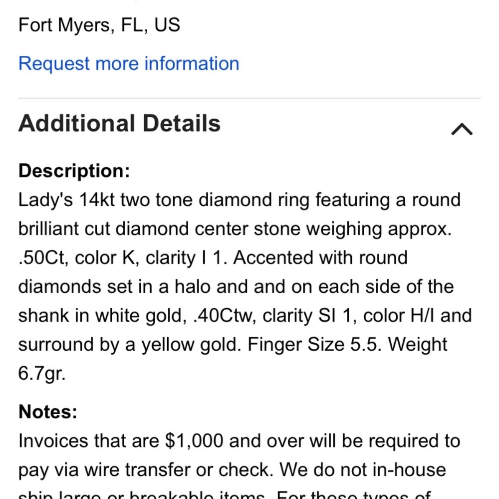 Genuine  Diamond 14k Gold Halo Ring